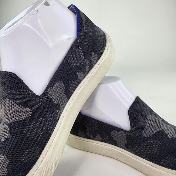 Rothy's The Original Slip On Sneaker US 7.5 Grey Camo Casual Flat Shoes - Picture 9 of 11